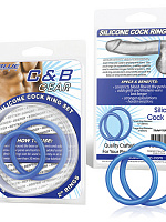         SILICONE COCK RING SET BlueLine BLM4005-BLU   